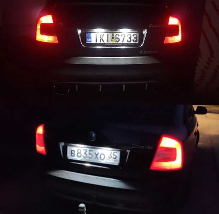 Лед плафони за задния регистрационен номер Шкода Skoda Roomster Octavi