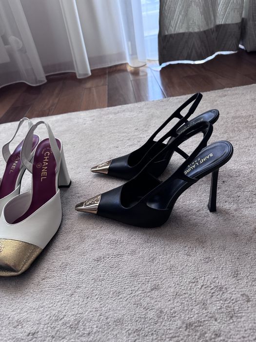 YSL черни обувки на ток 38