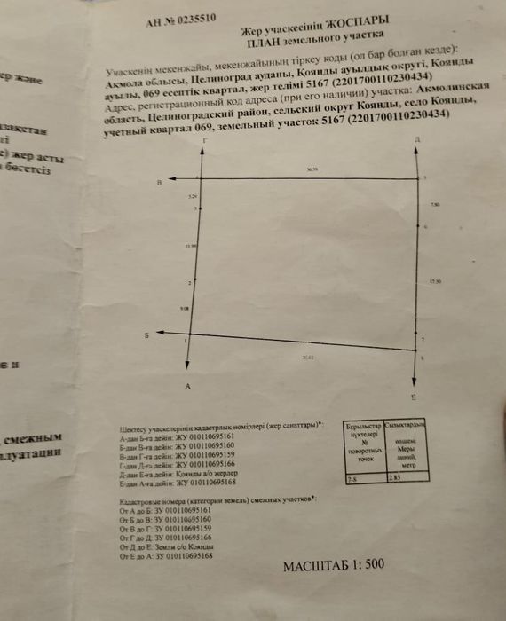 Участок 10 соток (Коянды)