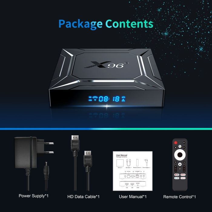 Нов 8K TV Box X96 M200 Android 14 Amlogic S905X5M 4/64GB UHD