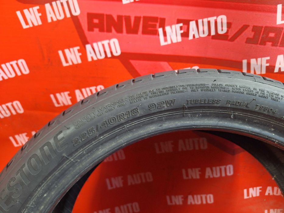 1 Anvelopa de VARA - 225/40/18 - BRIDGESTONE - 6.5 MM - DOT 2019 !