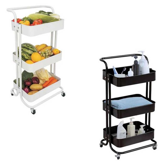 Количка Mercado Trade, За кухня, С колелца, Универсална, 3 рафта