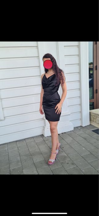 Rochie ocazie satin scurta