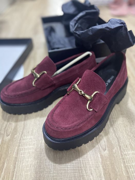 Pantofi dama, piele naturala, rosii, Rizzoli, 36