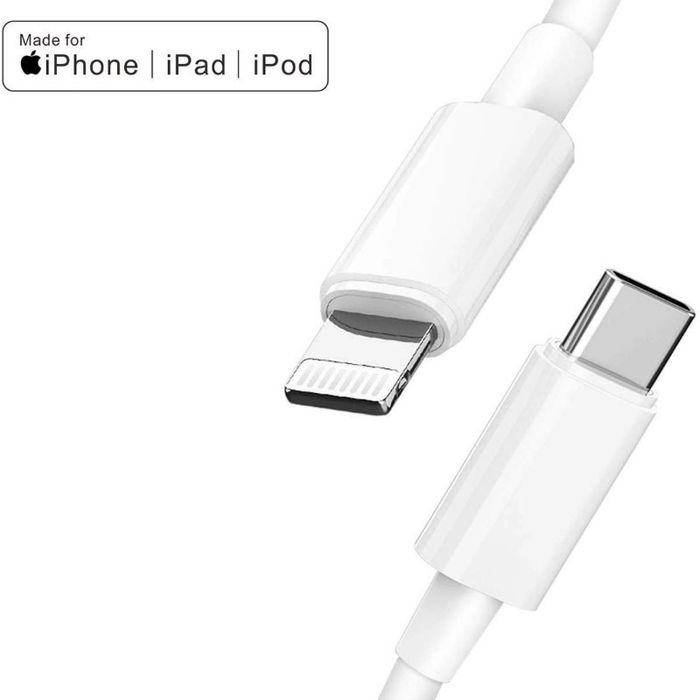 Cablu Lightening - Type C 1M Nou Alb Compatibil Iphone