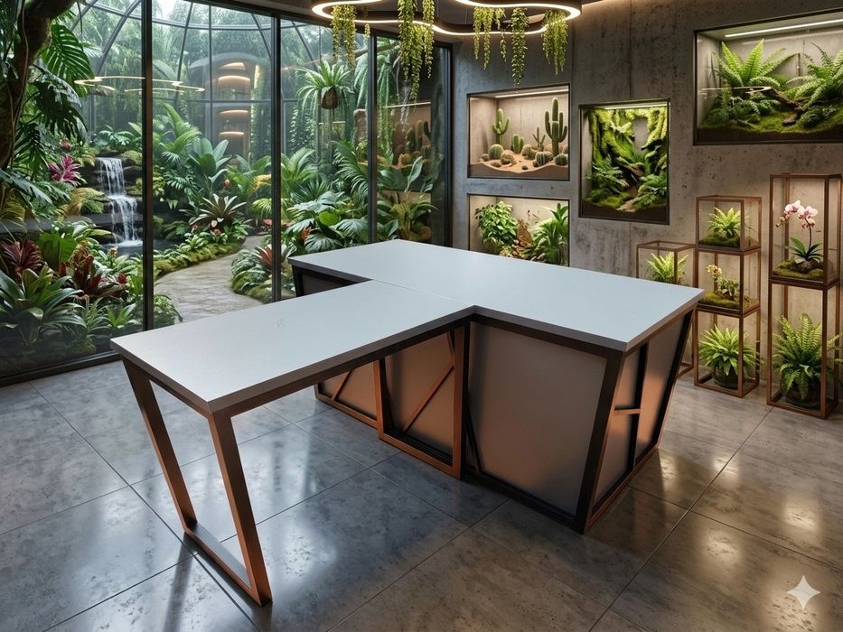 Loft uslubidagi T-simon rahbar stoli Т-образный стол руководителя