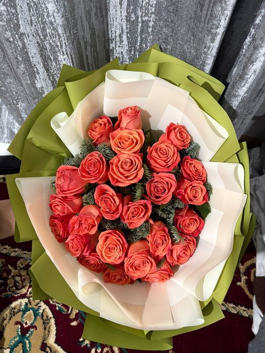 Цветы (оранжевый роза)