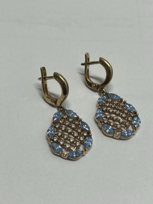 Золотые серьги 8,7гр  585проба