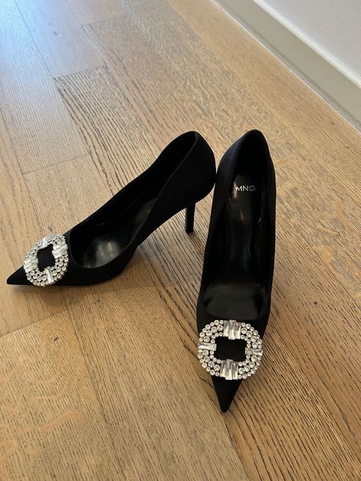 Vand pantofi satin Mango, noi, fara eticheta, toc 8cm