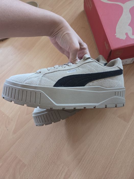 Puma Flatform piele intoarsa bej, Karmen II, nr 40