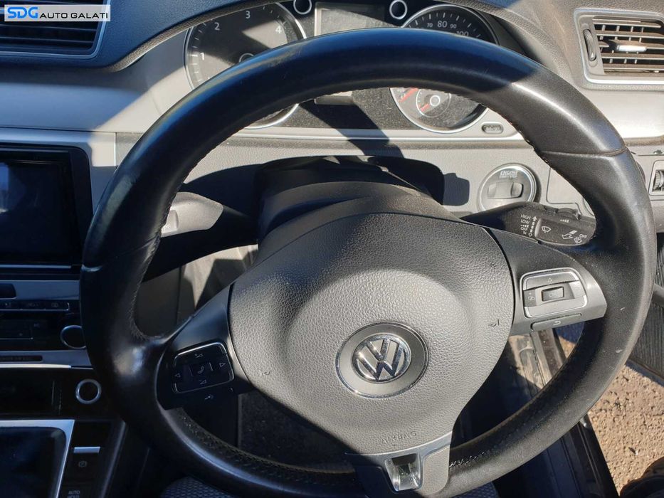 Volan Piele 3 Spite cu Comenzi Fara Airbag Volkswagen Passat CC 2008 - 2012 [C3771]