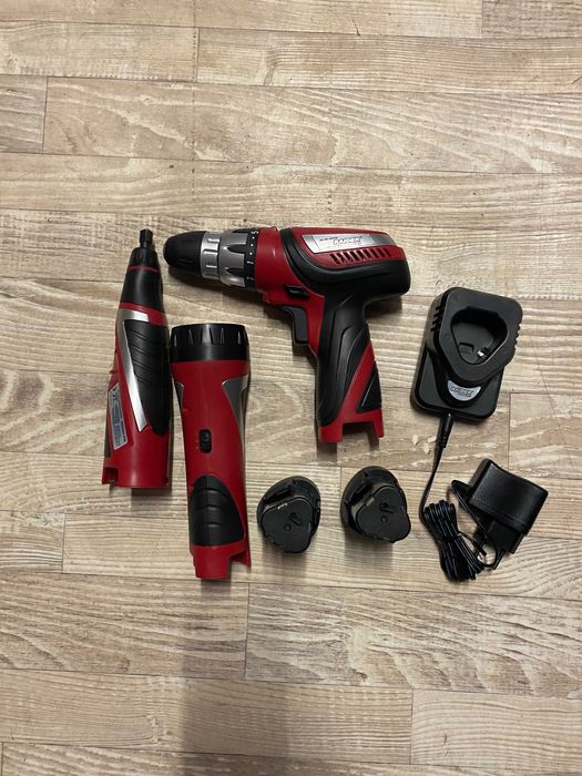 030124	Бормашина акум. Шлифовалка LED лампа 2xLi-ion 10.8V 1300mAh