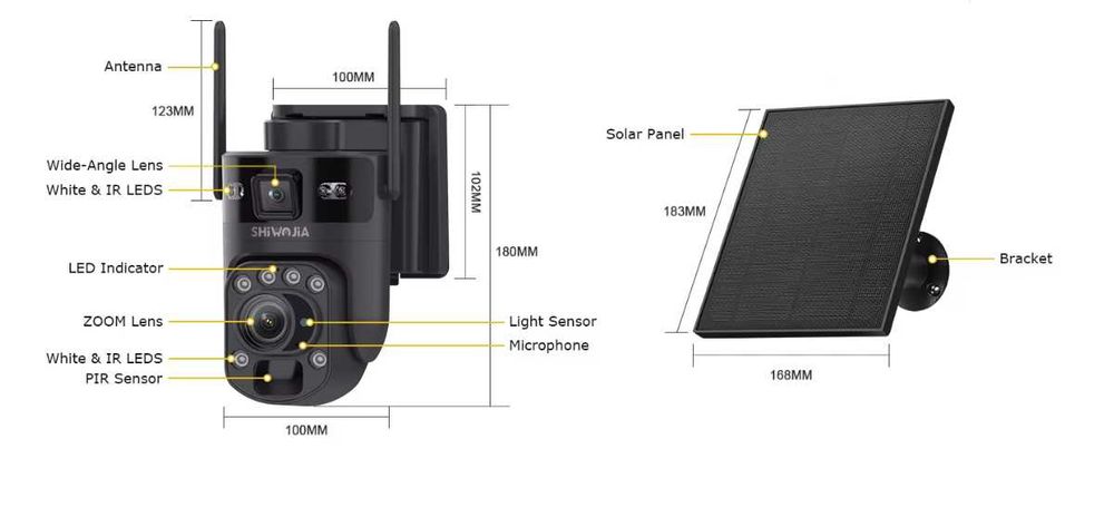Camera de supraveghere 12MP, 60X Zoom, 4G UBOX