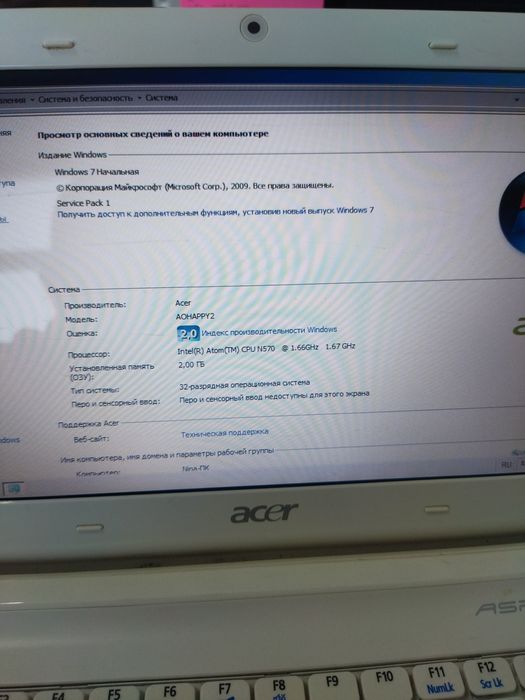 Ноутбук мини  Acer