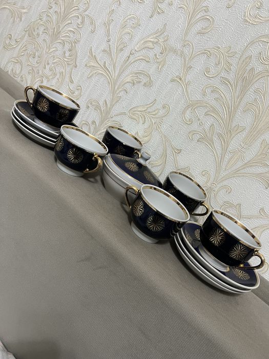 Сервиз чайный кобальт Советский