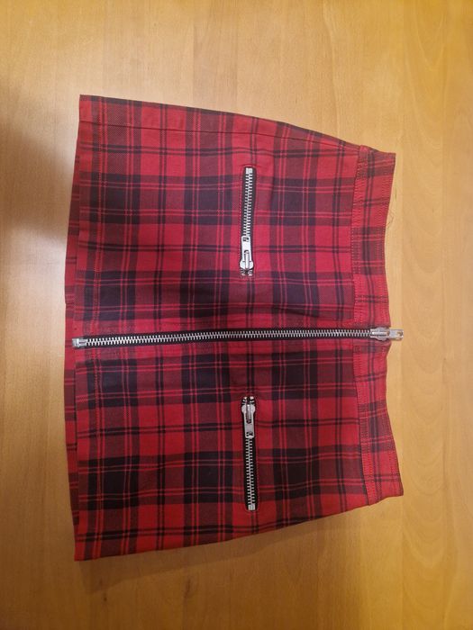 Fusta vintage mini in carouri Mango mas 38