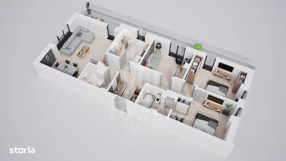 Apartament cu 4 camere, Rate la Dezvoltator pe 7 ani — fotografia 3