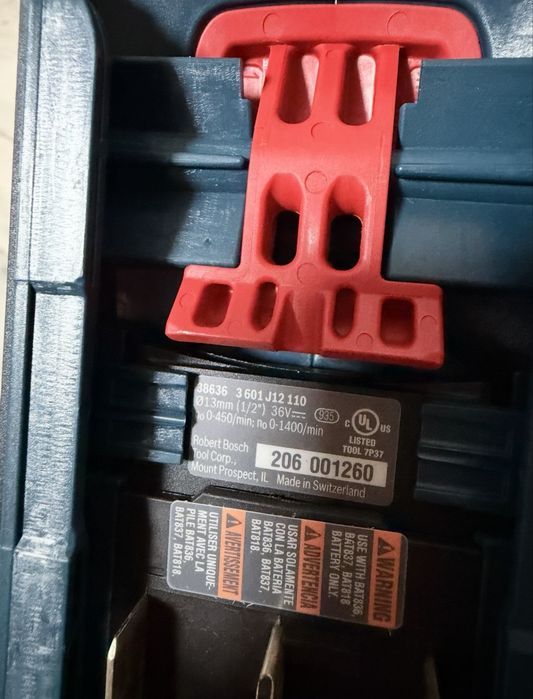 Bosch GSR 36 V-LI Професионален Акумулаторен Винтоверт  (С 2 Батерии)