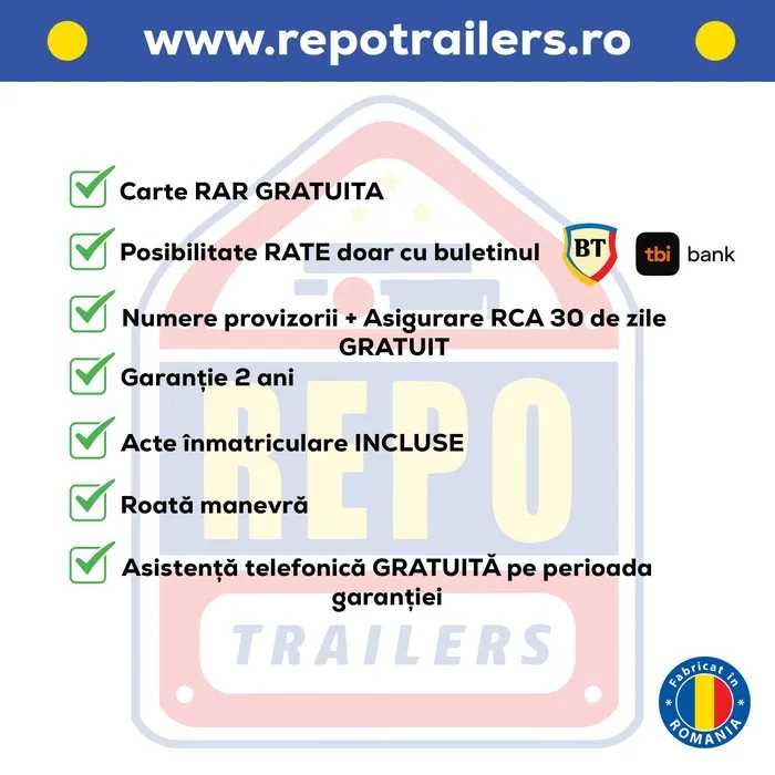 Remorca Platforma Moto Heca 220x150,3 posturi,Fabricat in RO,carte RAR