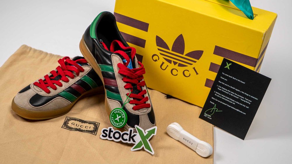 Унисекс Обувки Adidas x Gucci Gazelle Black Green Red