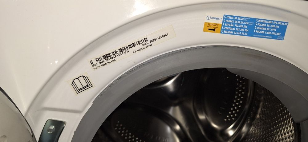 Пералня със сушилня Indesit BDE 861483 XWS EU N