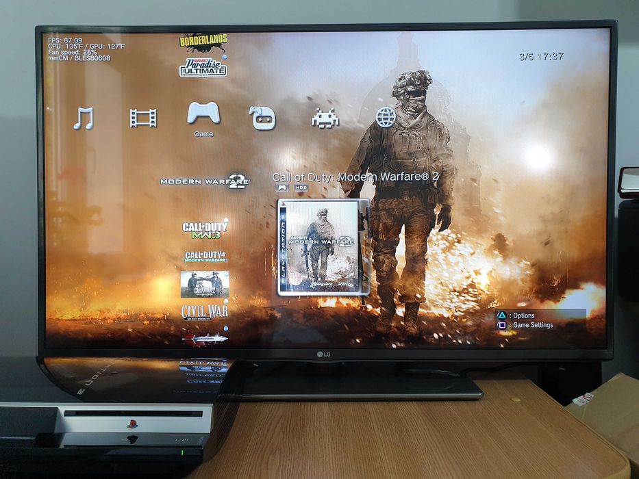 PS3 modat CFW 320 GB + 40 jocuri (GTA V, Red Dead, God of War, NFS)
