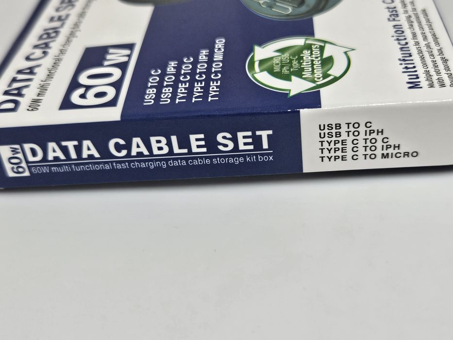 Универсален 5в1 USB-C Кабел 60W с Адаптери