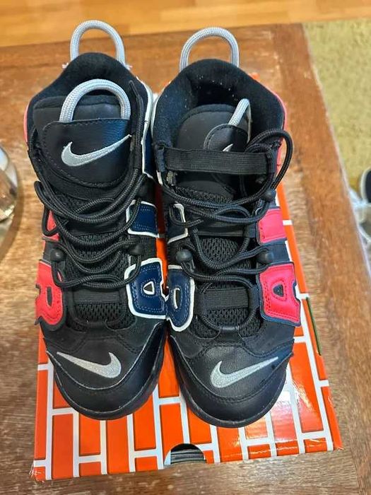 Nike Air More Uptempo Alternates Black Varsity Red, marimea 39