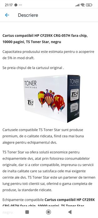 De vânzare 3 cartușe toner noi – Canon / HP CF259X / CRG-057H