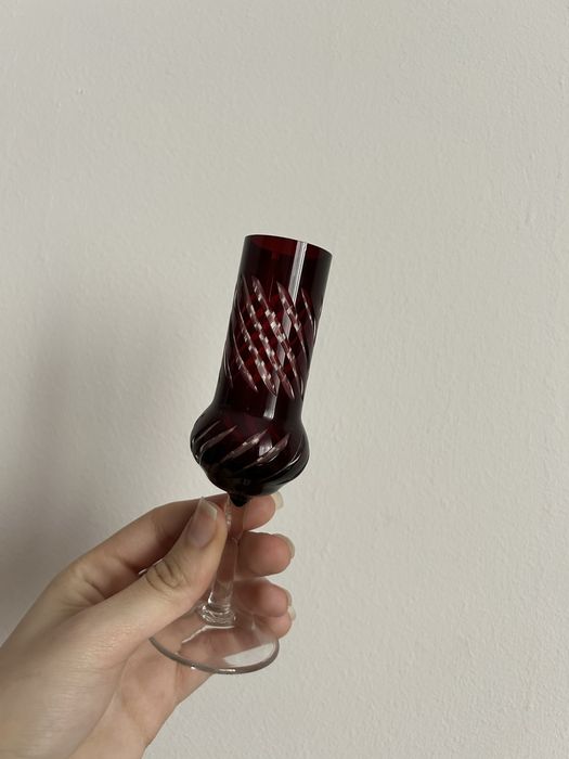 Set 30 de pahare Cristal Rubin Vintage