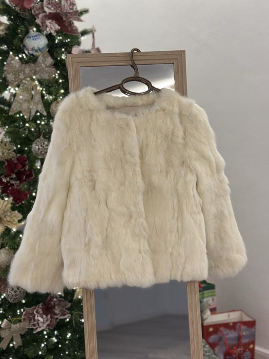 Jacheta din blana naturala de iepure