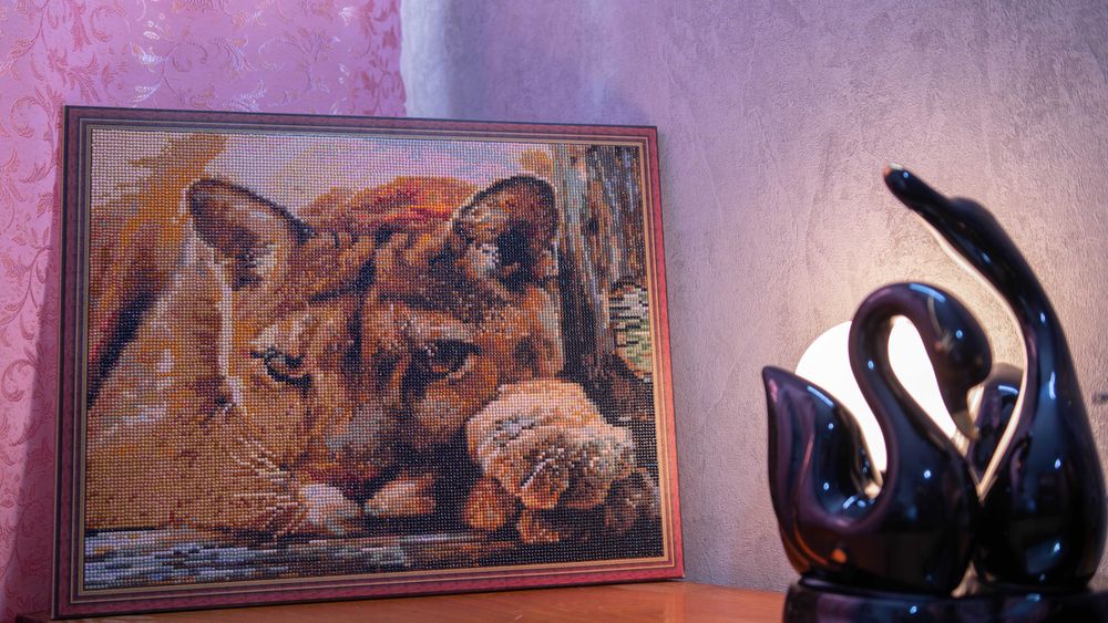 Картина бисером ручной работы