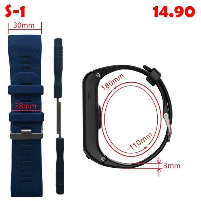 Силиконова каишка верижка Garmin Instinct 2X Vivoactive HR Sport