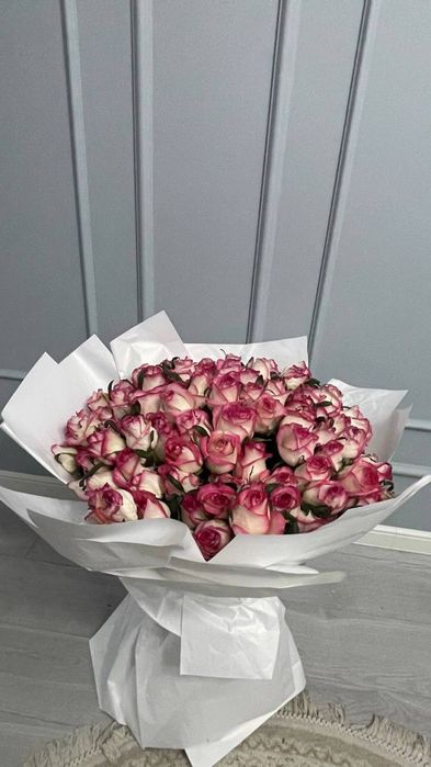 Розы 51штук свежие