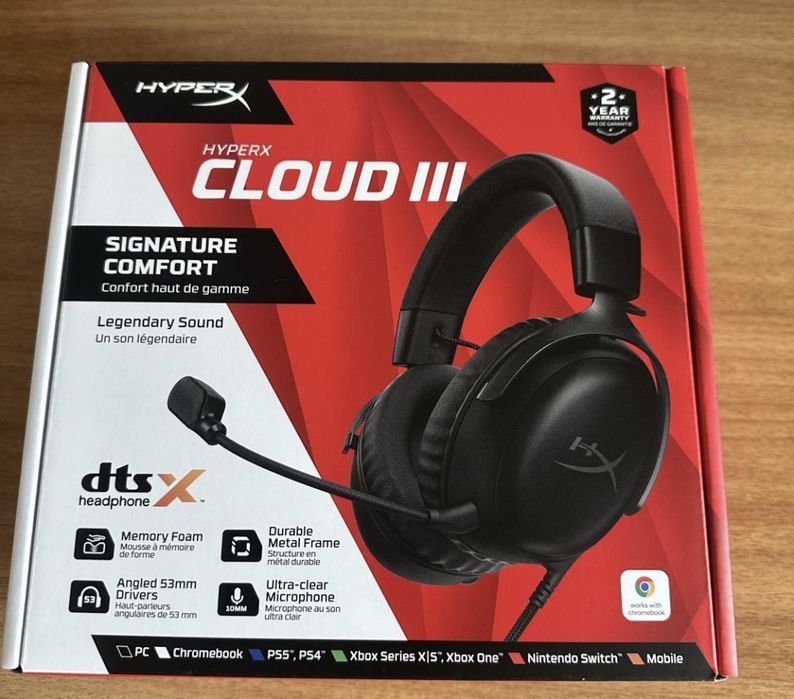 Casti Gaming HyperX Cloud III, DTS Headphone, cu fir