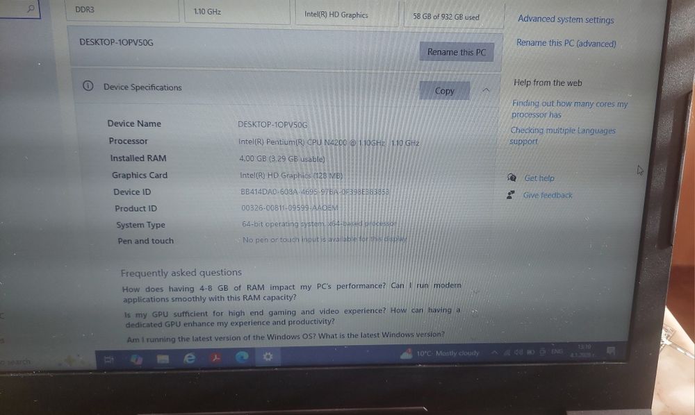 Лаптоп Lenovo V110