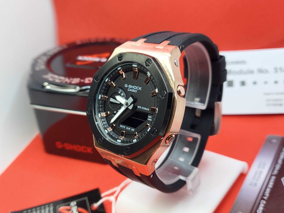 Ceas Sport Casio G shock Royal AP Casioak ga2100 ROZE BLACK ,Nou, Garantie 2 ani