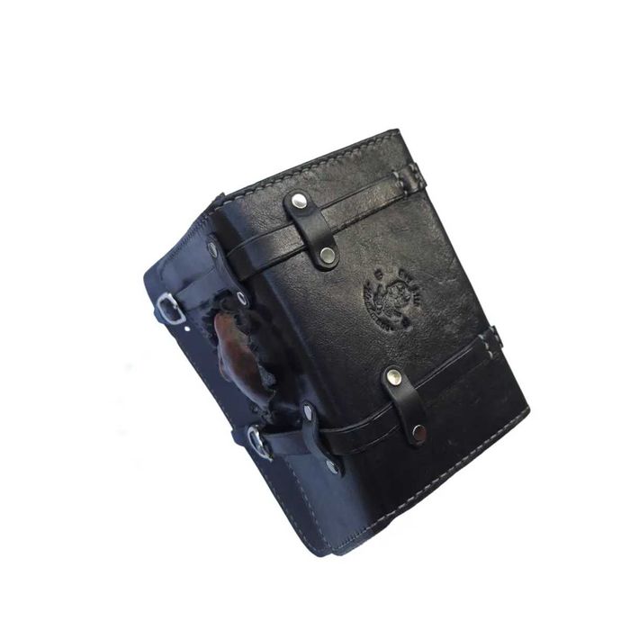 Ръчно изработена кожена единична дисага | Бобър Чопър | НОВА