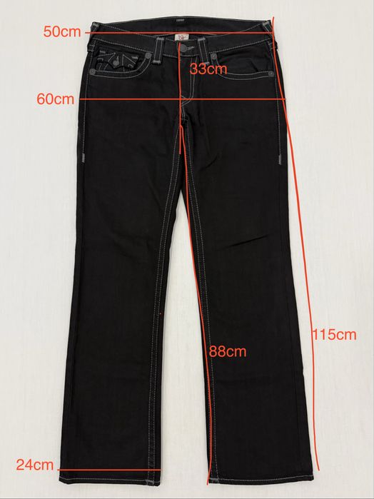 Blugi TRUE RELIGION (34 L barbat) Made in USA jeans pantaloni Ricky Big T straight