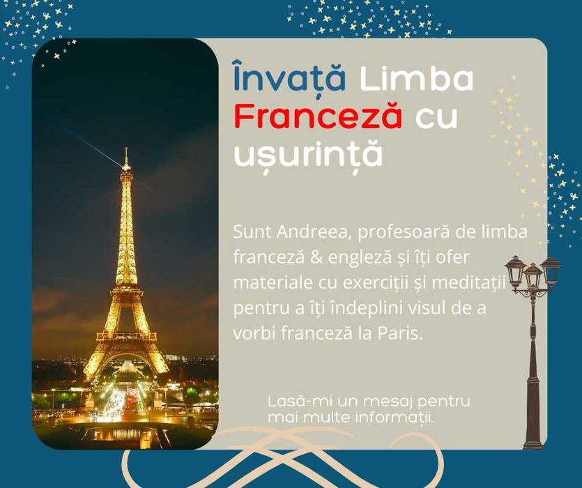 Meditatii engleza- franceza, pret 1h- 95 de lei, ofer adeverință