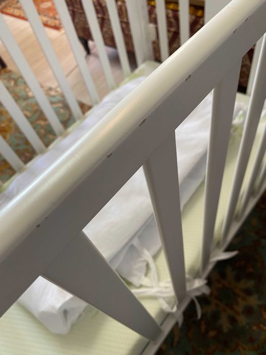 Pătuț co-sleeper Mini Molly Erbesi + saltea cocos nouă + protecții laterale