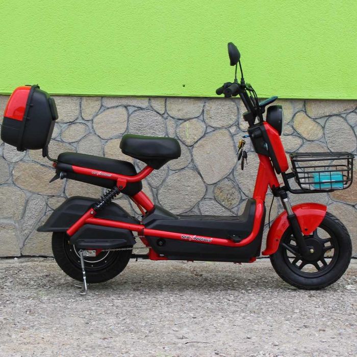 Електрически скутер с педали MaxMotors 500W/48V/15Ah – RED