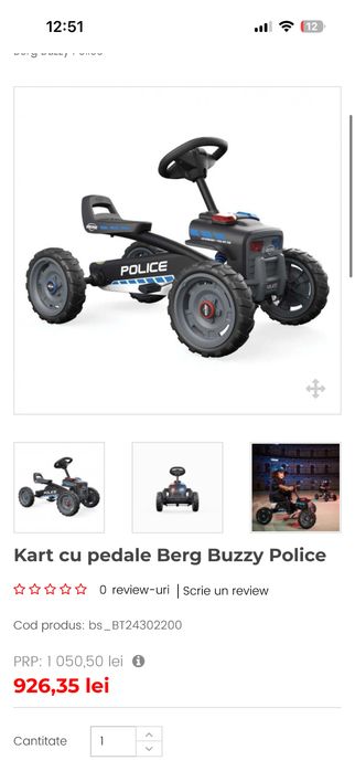 Kart  BERG POLICE cu pedale