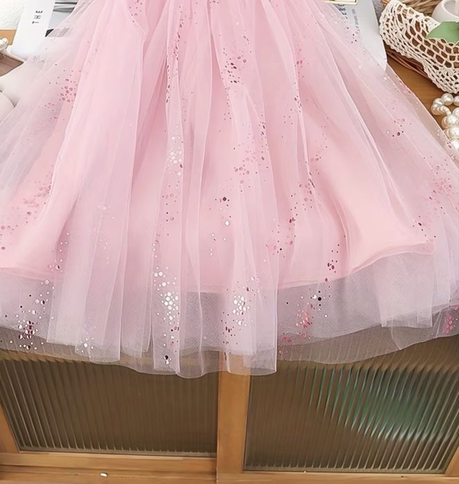 Блестяща рокля с тюл, 120 см