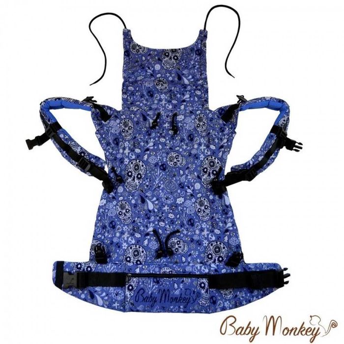 от 5+ месеца | Ергономична раница Baby Monkey Regolo - Calavera