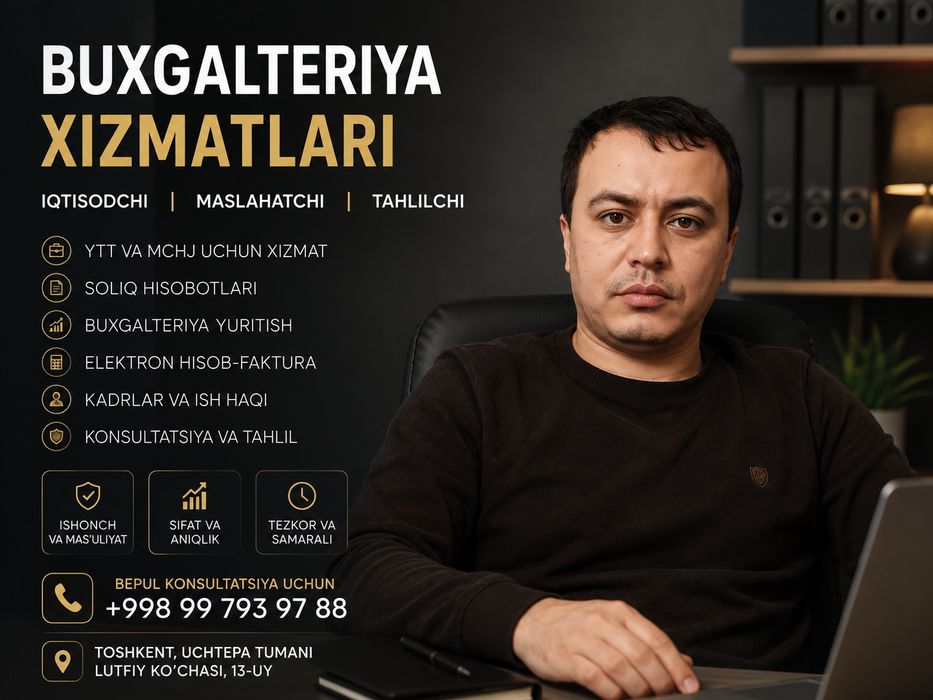 Buxgalteriya Hisobini Tiklash Soliq Audit 1C MCHJ YTT iqtisodiy yordam