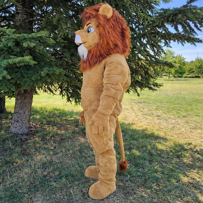 Costum Mascotă Leu cu Corp Musculos Premium realizat manual pentru Evenimente, Petreceri și Spectacole