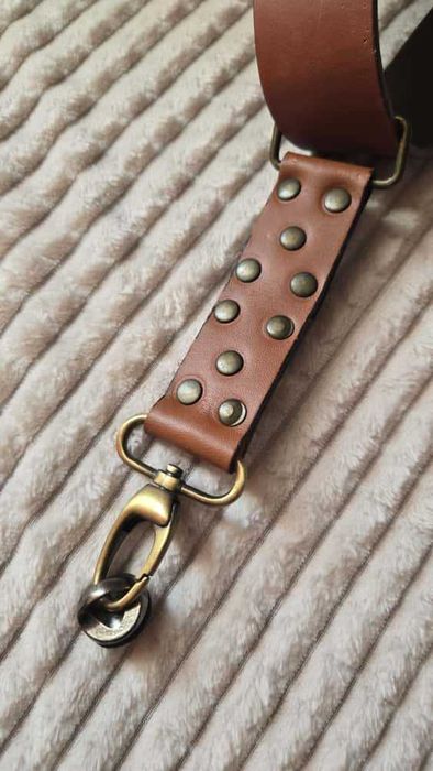 Ham din piele naturală pentru doua camere foto DSLR