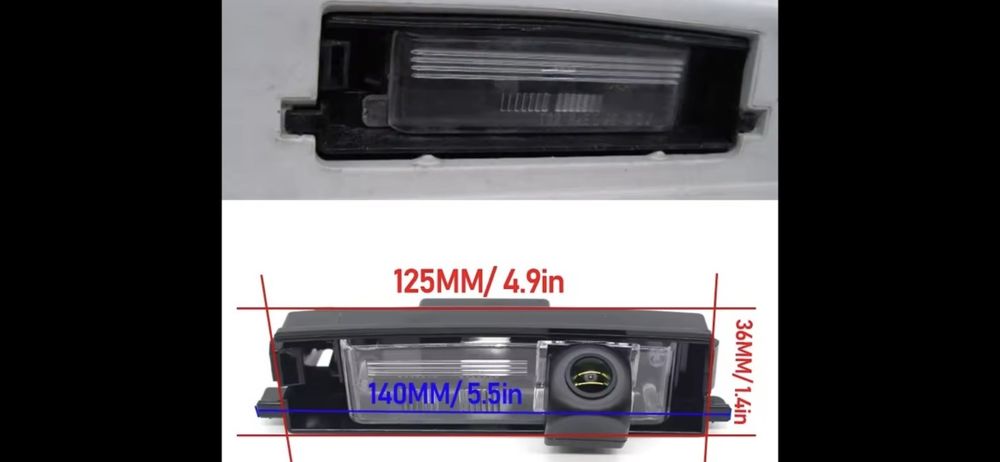 Cameră marșarier auto în lampă număr (Nouă la cutie)
