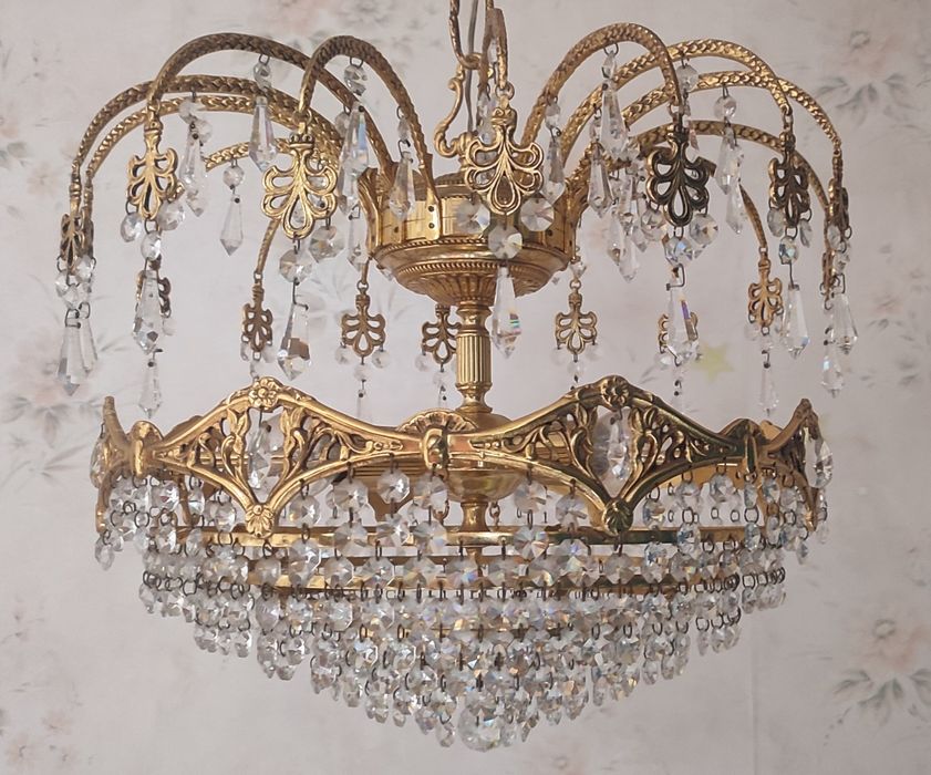 Антикварен кристален полилей